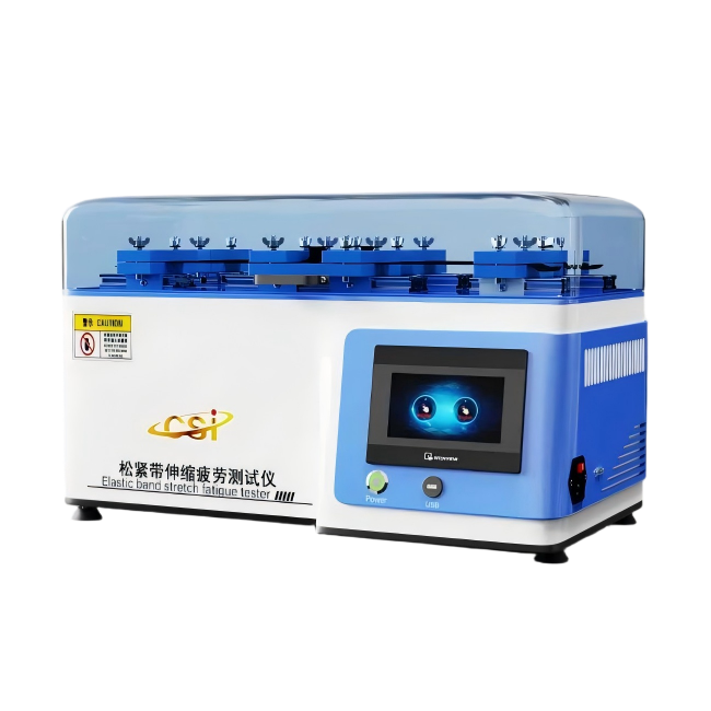 松紧带伸缩疲劳测试仪、弹性带疲劳强度测试仪、松紧带疲劳性能测试仪、松紧带疲劳强度测试仪、松紧带经往复运动后弹性测试仪、裤头松紧带回弹力拉伸测试仪、肩带吊带弹力带疲劳拉力试验机